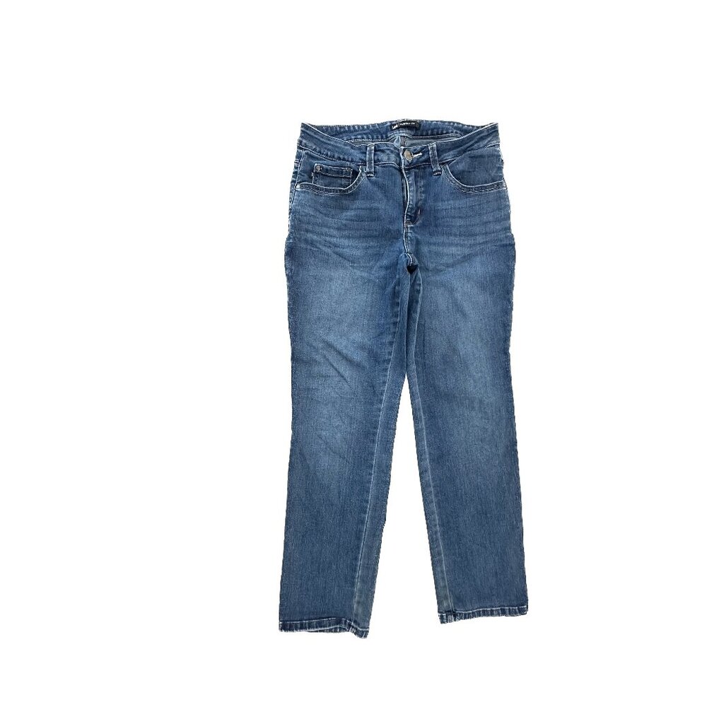 Lee Jeans Women 10 Dark Wash Blue Perfect Fit Straight Leg 14613